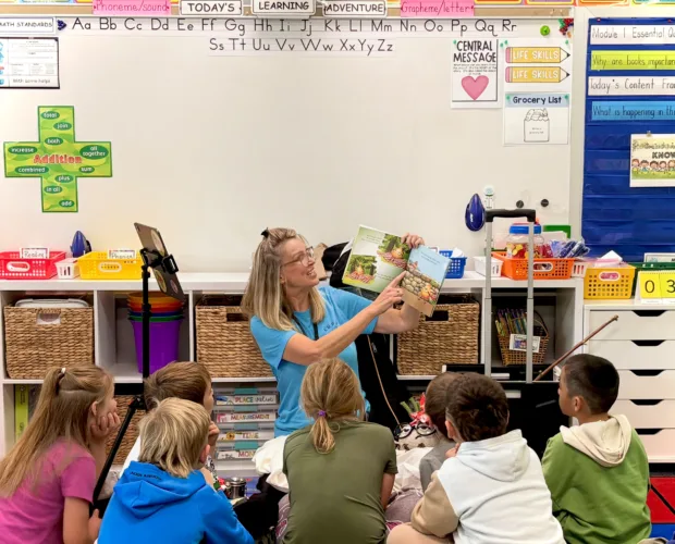 Author brings storytelling, songs to schools